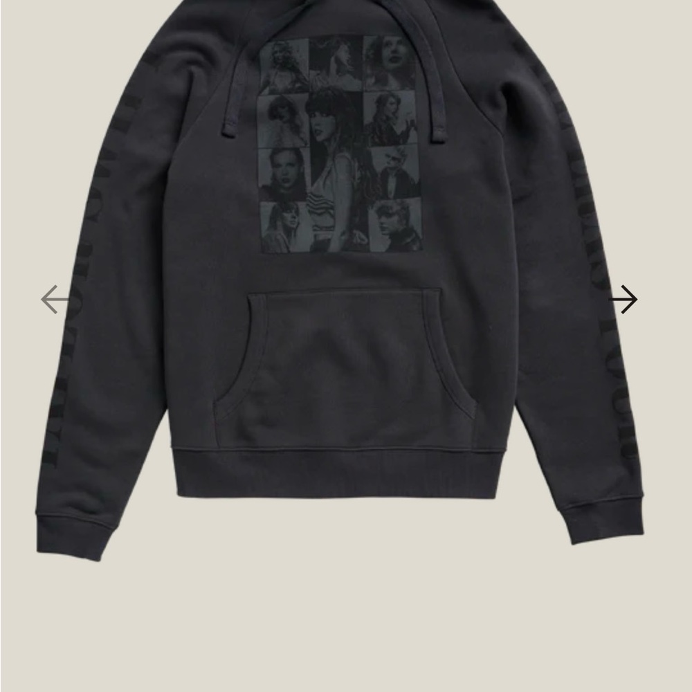 Black sweatshirt with graphic design casual style